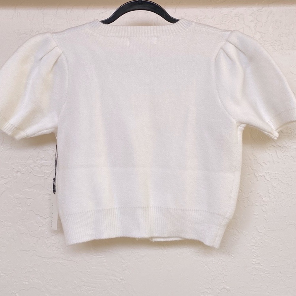 Threaded Leaf Coquette Knit Top 🎀 - Picture 4 of 4